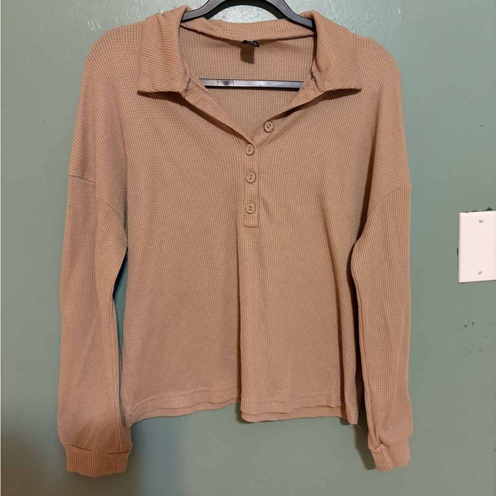 SHEIN pink Button-Down Shirt
